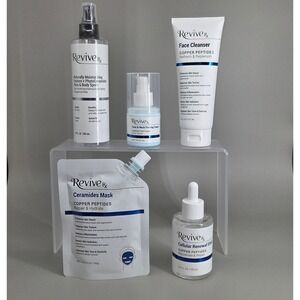 Revive Rx Skincare Set Unisex 5pc Copper Peptides Ceramide Anti Aging Beauty Kit